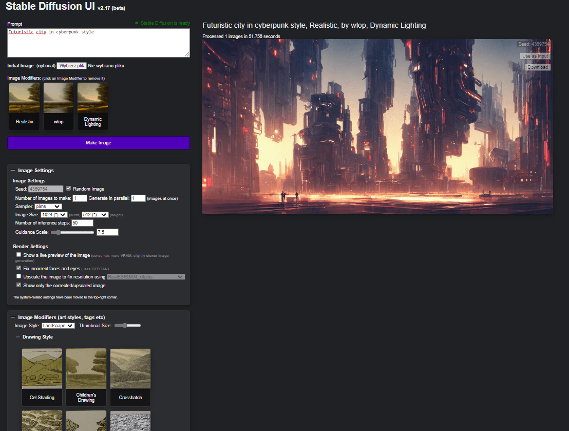 Stable Diffusion UI ewoluuje
